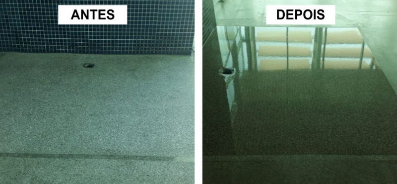 ANTES E DEPOIS: Tratamento de piso em terminal náutico